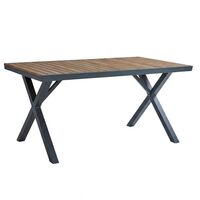 Brafab Cap aintwood ruokapöytä 148x86 cm musta/tiikki, kuvausmalli